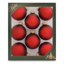 Weihnachtskugeln rot matt 8 Stück/Set, Ø 7 ...