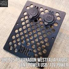 SHC VW T25 T3 Vanagon Westfalia Fridge Vent Power USB/ 12v Power