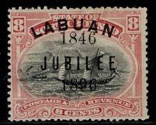 NORTH BORNEO - Labuan QV SG88b, 8c black & pink, M MINT. Cat &pound;60.