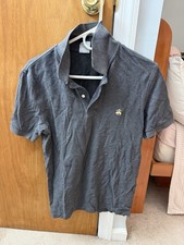 Brooks Brothers Mens Gray Original Fit Performance Polo Size Medium