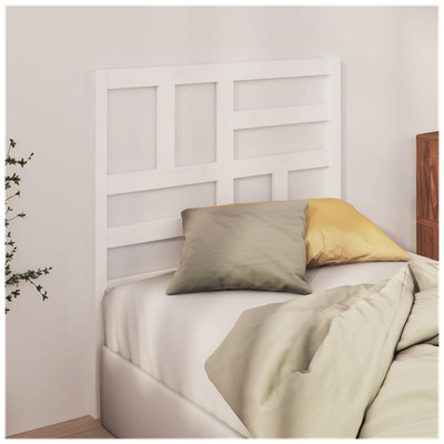 Kopfteil Kiefer massiv weiß 106x104 cm schmal minimalistisch Schlafzimmer Panel einfache Montage