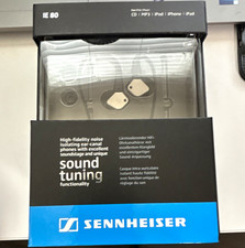 Sennheiser IE 80 Black/Silver Wired In-Ear Earbuds Noise Isolating 3.5mm 1.2m