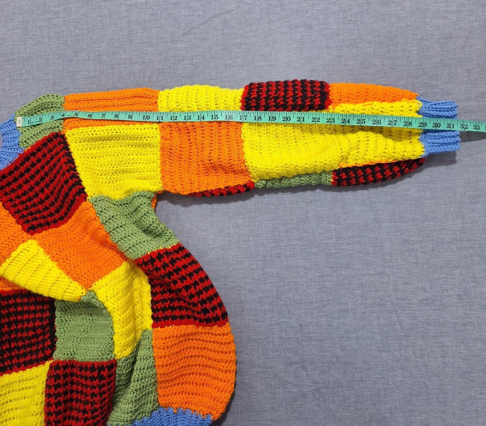 Colorblock Patchwork Wool Knit Sweater Harry Styl… - image 11