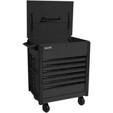 35" 7 DRAWER FLIP-TOP SERVICE CART - BLACK HOM-BK06035247