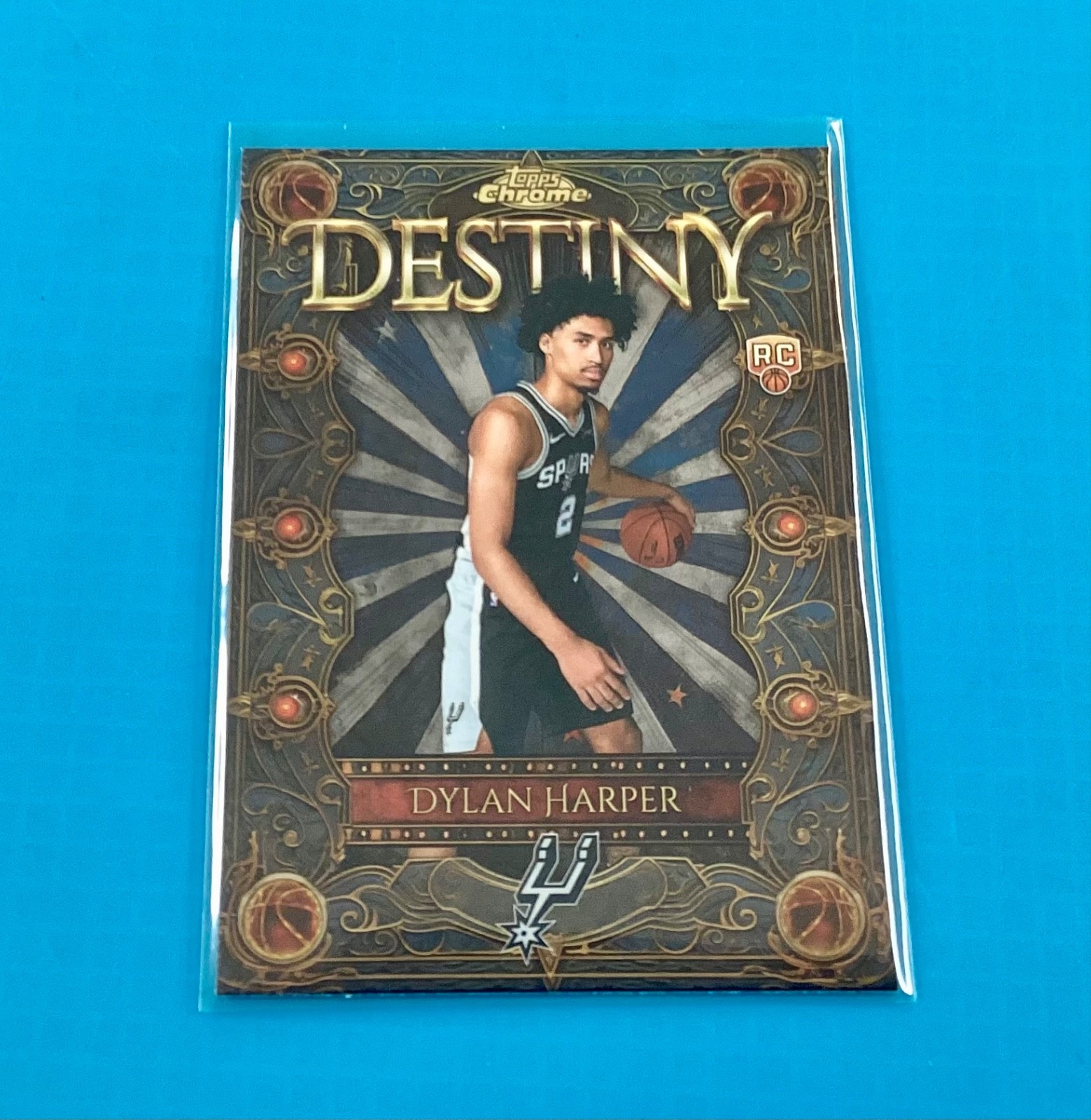 2025-26 Topps Chrome DYLAN HARPER Spurs DESTINY ROOKIE INSERT CARD