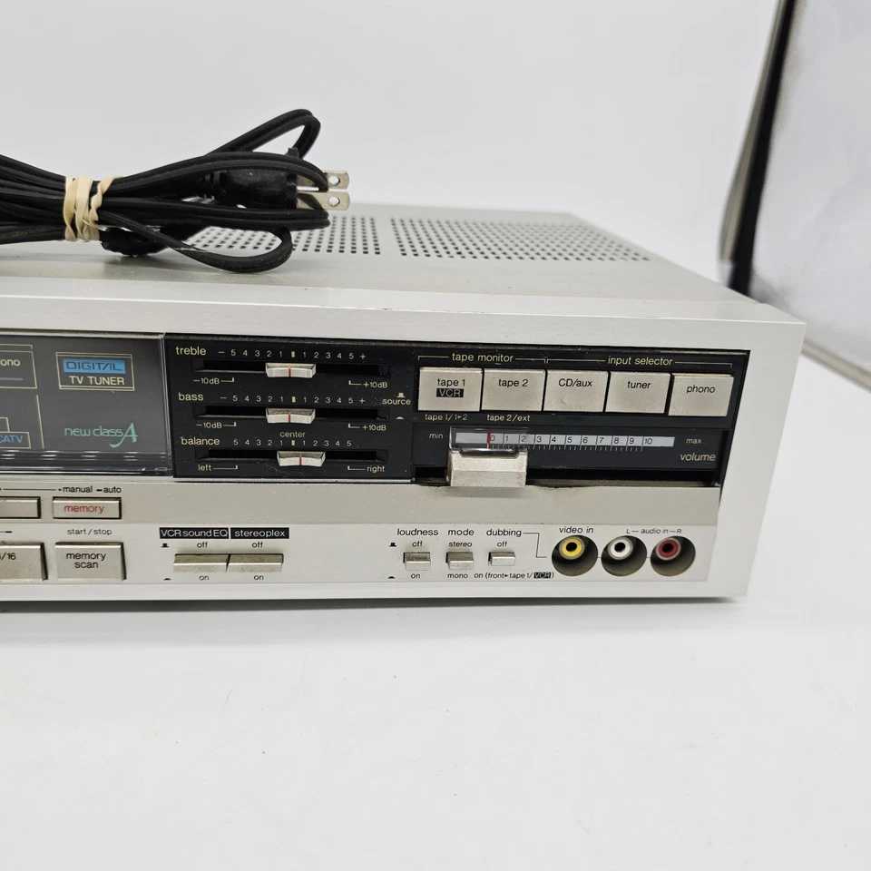 VTG Technics SA-360 Synthesizer TV/AM/FM Stereo Receiver Silver As Is Untested - Image 4 of 4