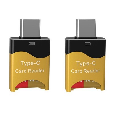 2 Stück Typ C auf Micro- TF-Kartenleser-Adapter OTG  Memory Card Reader USB7487