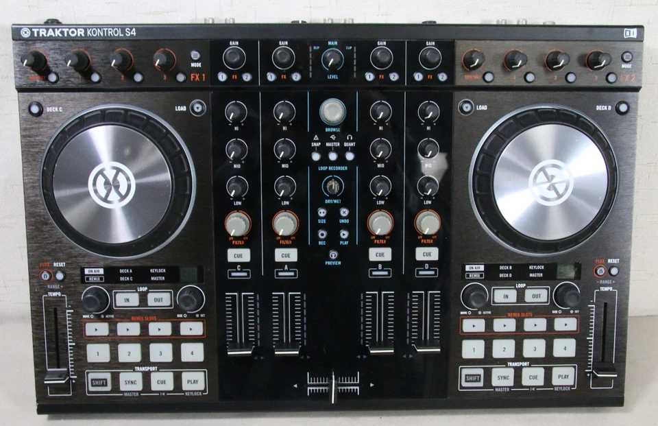 Native Instruments Traktor Kontrol S4 MK2 4-Channel DJ Controller w/ AC Adapter - Image 2 of 4