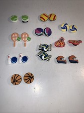 Lot of 18 9 pairs Sports Theme Crocs Charms Jibbitz Style NEW