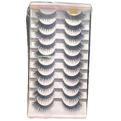 10Pairs 3D Mink False Eyelashes Wispy Cross Long Thick Soft Long Fake Eye Lashes