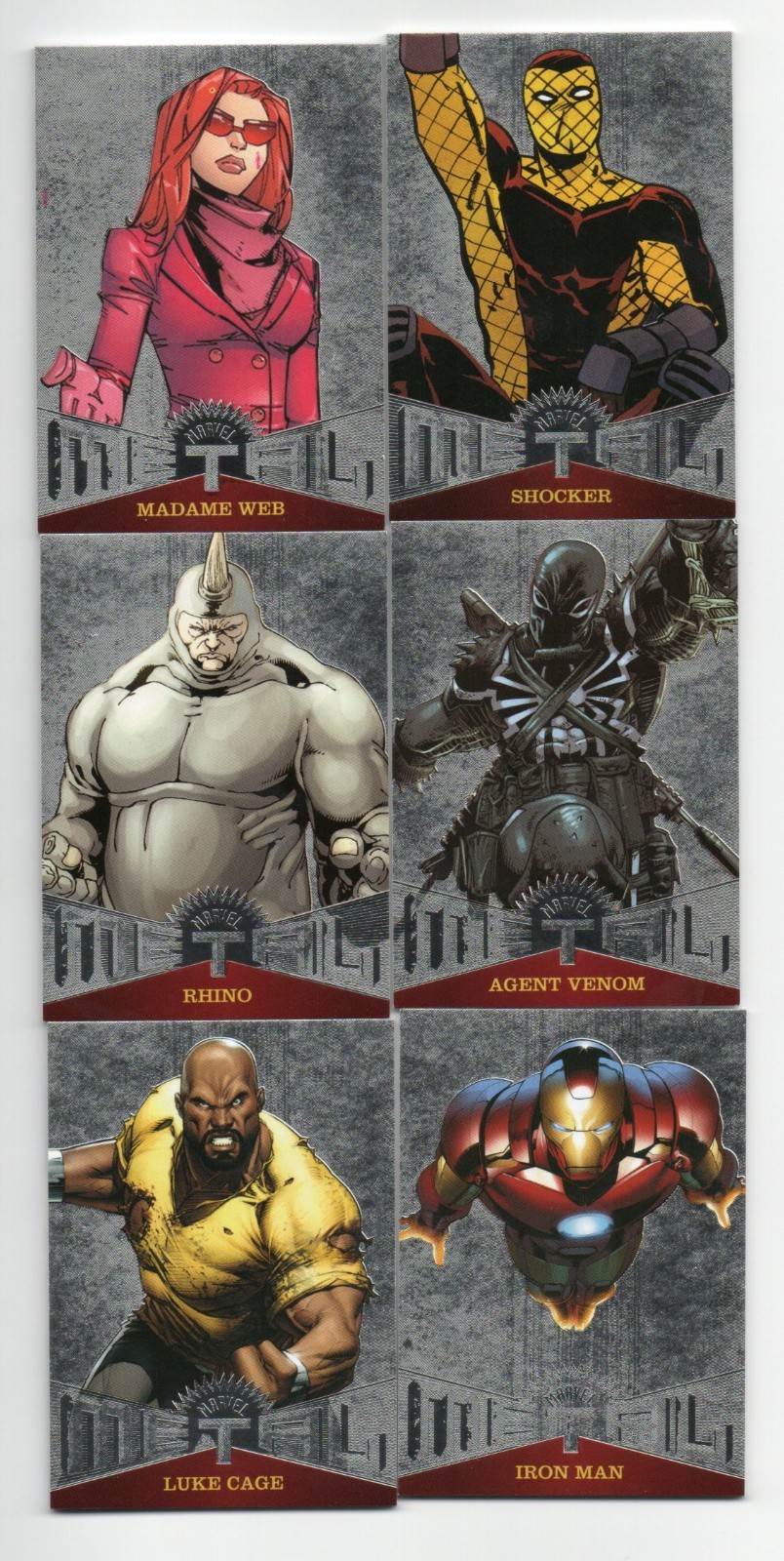 2017 Fleer Ultra Spider-Man Marvel Metal Silver MM 1-50 Pick Your Card Set