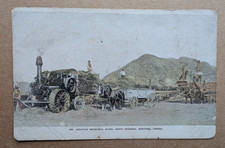 OLD POSTCARD RURAL FARMING STEAM TRACTOR HORSE ADVERTISING MANSFIELD ELTON Z 219