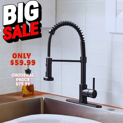 Kitchen Faucet with Pull Down Sprayer Single Handle Kitchen Sink Mixer Tap