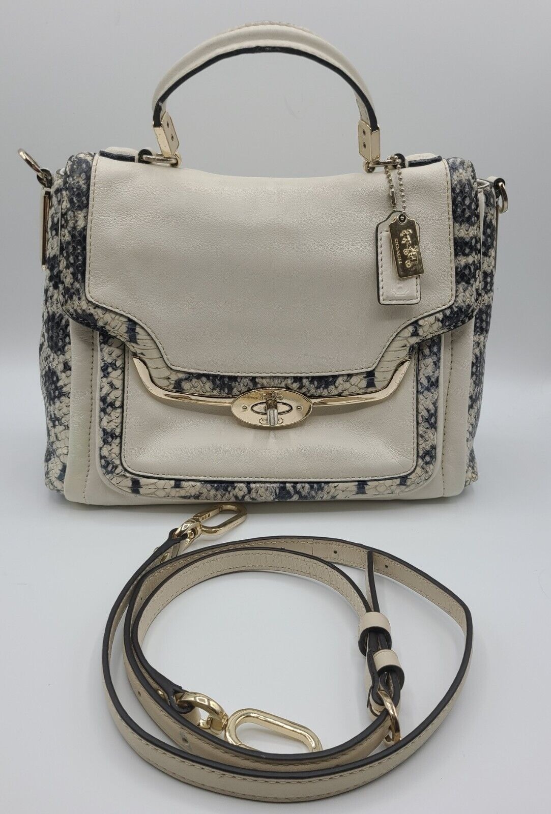 COACH MADISON TWO TONE PYTHON EMBOSSED EXOTIC LEA… - image 2