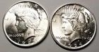 1922-P and 1924-P Peace Silver Dollars....Brilliant Uncirculated
