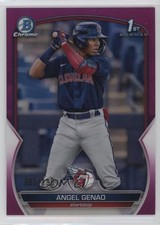 2023 Bowman Chrome Prospects Fuchsia Refractor 63/199 Angel Genao #BCP-140 xb2