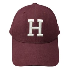 Letter H Snapback Hat Red One Size Adjustable Embroidered Pacific