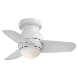 Minka Aire F510 Wh White Spacesaver 26 Ceiling Fan W Light