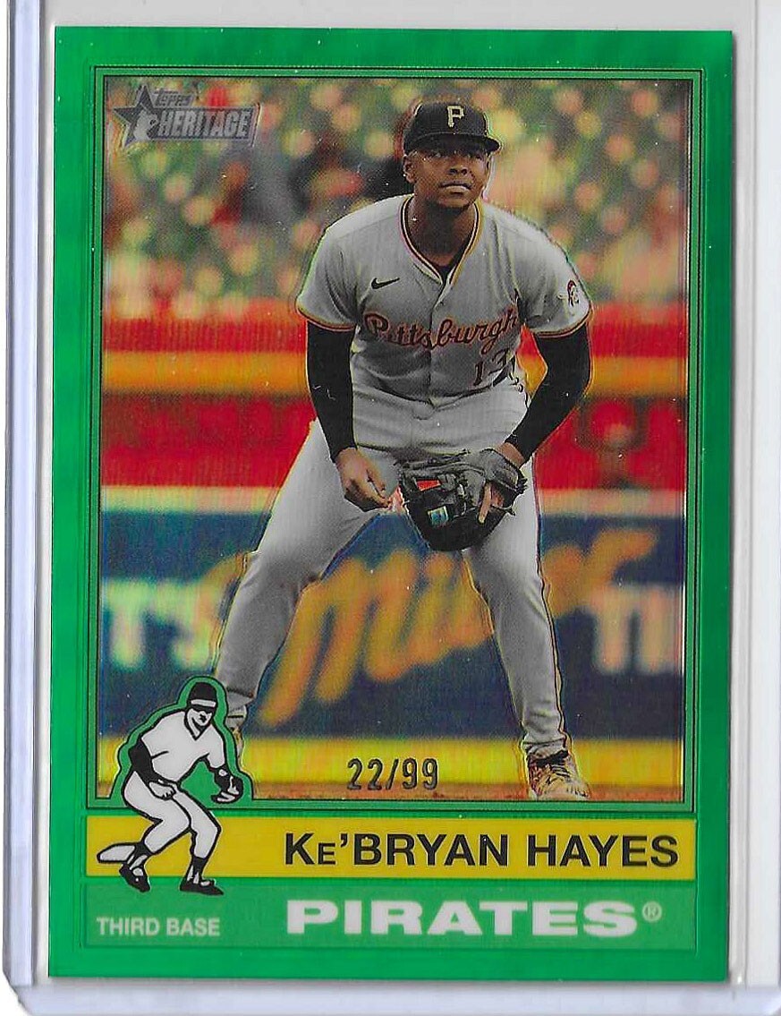 2025 Topps Heritage Ke'Bryan Hayes #360 Chrome Green Refractor #22/99