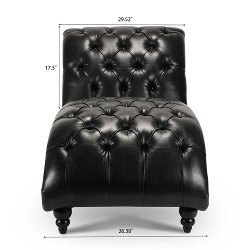 PU Leather Chaise Lounge Sofa Couch Upholstered Sleeper Sofa Chair Living Room - Picture 6 of 9