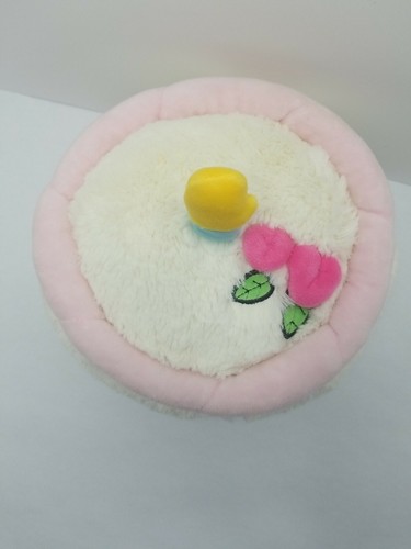 Squishable Mini 8.5" Birthday Cake Plush Stuffed Toy Pink & Cream w/ Candle - Picture 2 of 8