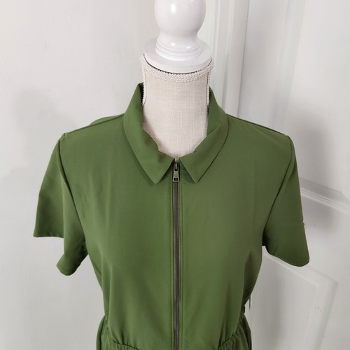 Beyond Yoga Dress Womens M Green City Chic Travel Cinch Waist Athleisure - Picture 2 of 16