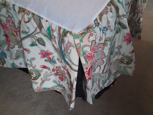 Ralph Lauren Antigua Jacobean King Size Bed Skirt Floral Botanical Split Corner - Picture 9 of 13