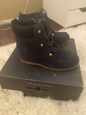 Lace Up Hilfiger Suede Boots TOMMY HILFIGER WELSH MENS 12 SUEDE