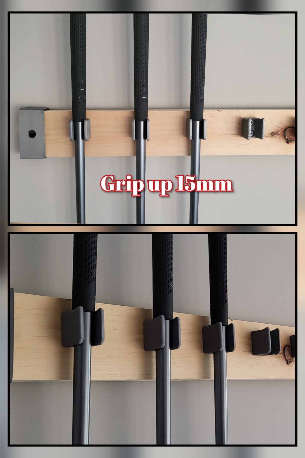 golf club wall holder 15 set. golf club Grip up wall display. golf wall