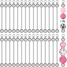 Beadable Keychain Bars Blanks Making Supplies for Pendant DIY...