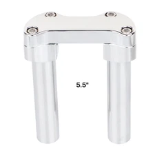 5.5" Height Handlebar Risers 1" Bar Mount Top Clamp For Harley Softail Sportster