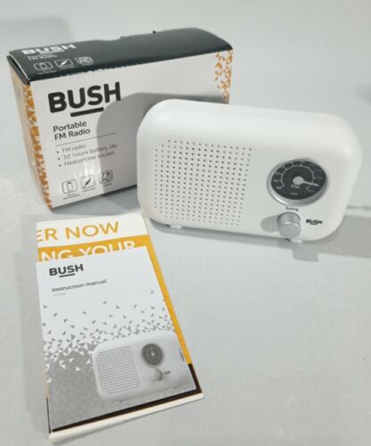 Bush Classic Mini Retro Portable FM Tuner Travel Radio Mono Speaker Battery Life - Afbeelding 1 van 12
