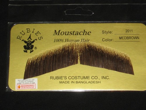 MUSTACHES THEATRICAL-HUMAN HAIR GENTALMEN RUBIES 2011 PICK ANY SHADE . - Picture 18 of 18