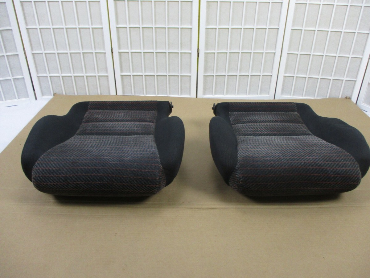 88 89 90 91 Honda CRX Si OEM Black Cloth Left & Right Front Seat