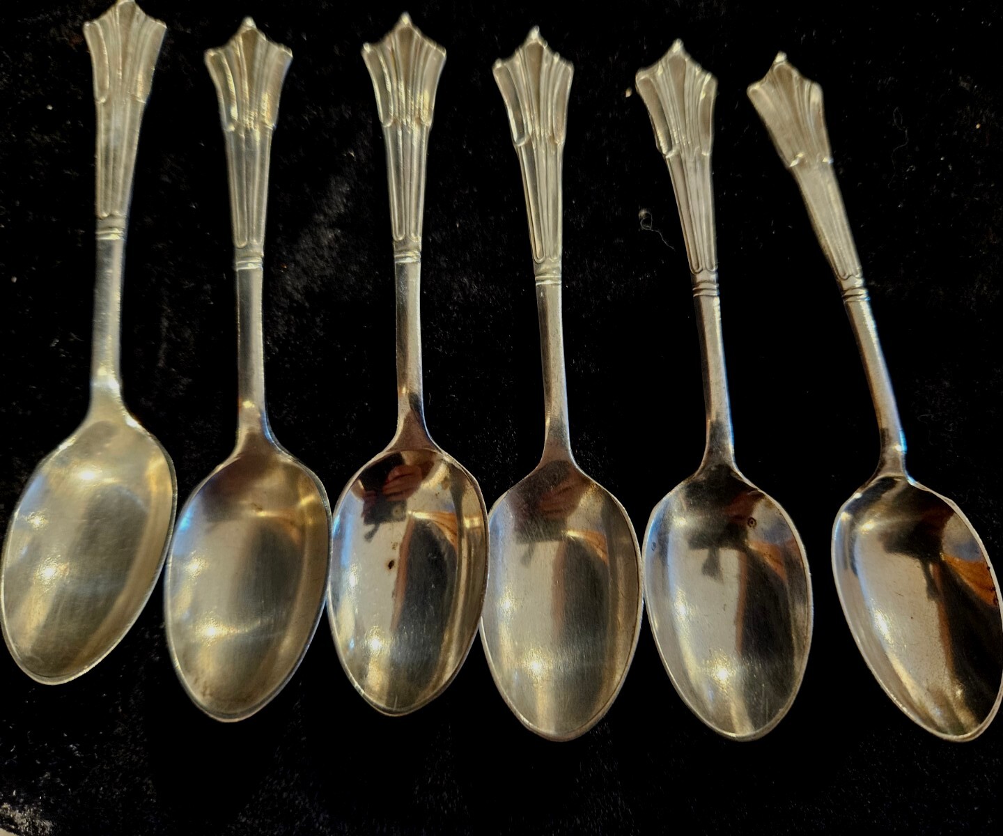 Antique ENGLISH Set of 6 Sterling Silver Teaspoons eBay