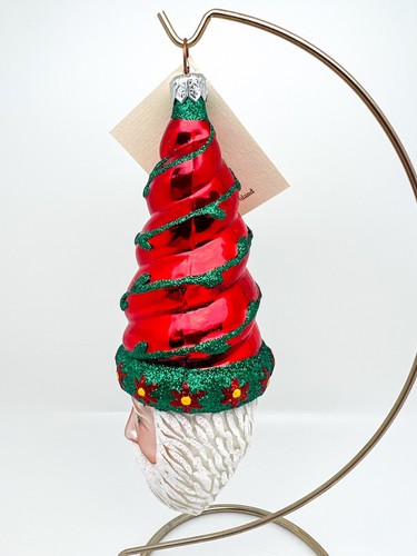 1997 Patricia Breen "Goslar Santa" Handmade Hanging Glass Ornament #9717 MINT! - Picture 3 of 6