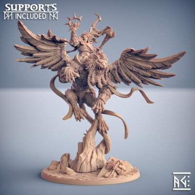 Proudmane Winged Lion Miniature | D&D DnD | 
