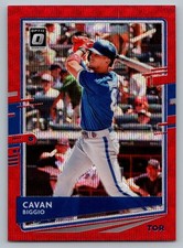 2020 Donruss Optic #137 Cavan Biggio Red Wave Red Wave Prizm Toronto Blue Jays