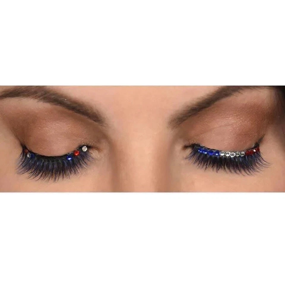 Bling de pestañas de cristal de fuegos artificiales Tori Belle “rojo, blanco (claro) y azul” Foto 3 de 4