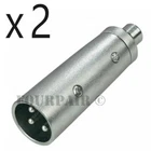 2 Pack - 3-Pin XLR Male to RCA Female Jack Audio Cable Microphone Mic DJ Adapter
