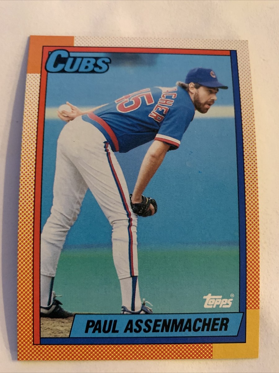 1990 Topps Baseball Card #644 Paul Assenmacher Chicago Cubs