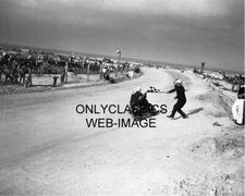 1948 FLOYD EMDE INDIAN MOTORCYCLE RACING DAYTONA RACE CHECKERED FLAG 8X10 PHOTO