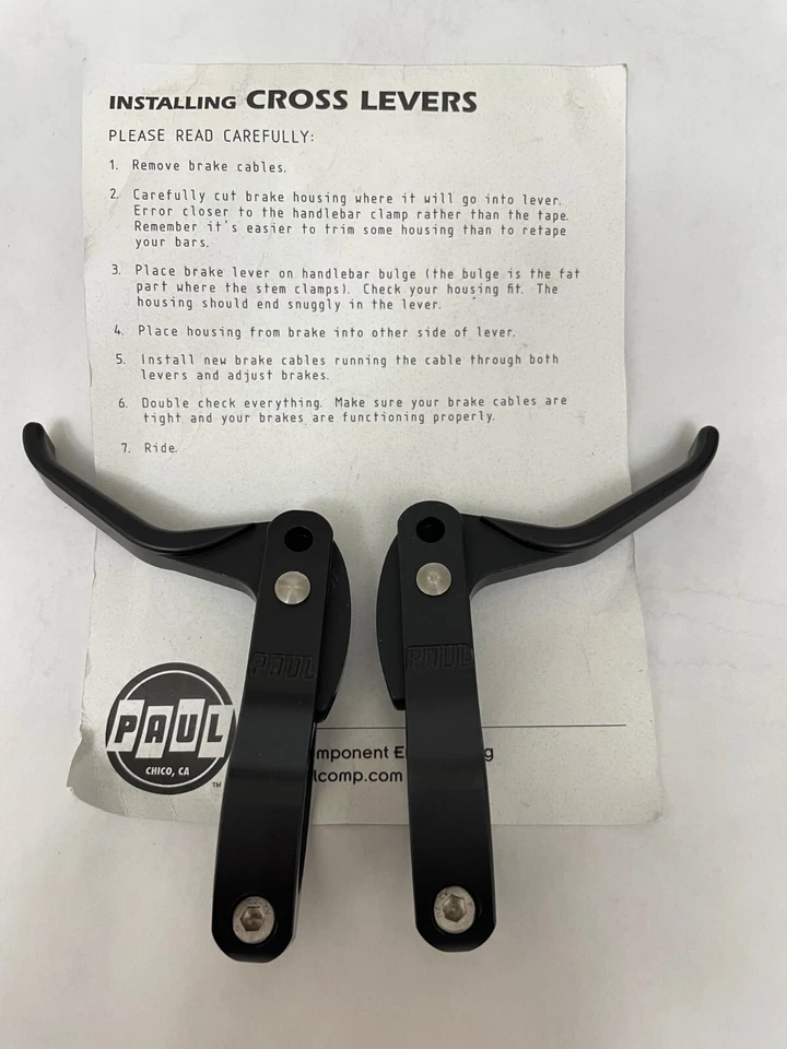 Paul Components Cross in-line brake levers (pair) - NOS, bagged, 31.8 clamp - Image 3 of 3