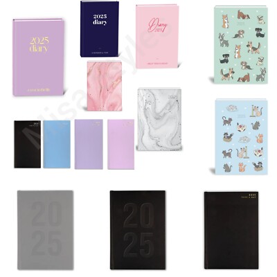 2025 TAGEBUCH A4 A5 A6 SEITE PRO TAG WOCHE ZUM ANSEHEN TAGEBUCH HARDCOVER HÜLLE GEBUNDEN BACKCOVER