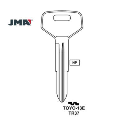 JMA Uncut Key Blank Fits for Toyota Scion  - TR37 - TOYO-13E (10 Pack)