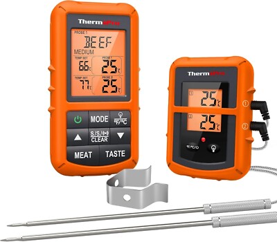 ThermoPro TP20 kabelloses digitales Fleischthermometer mit Fernbedienung für Smoker Grill Backofen