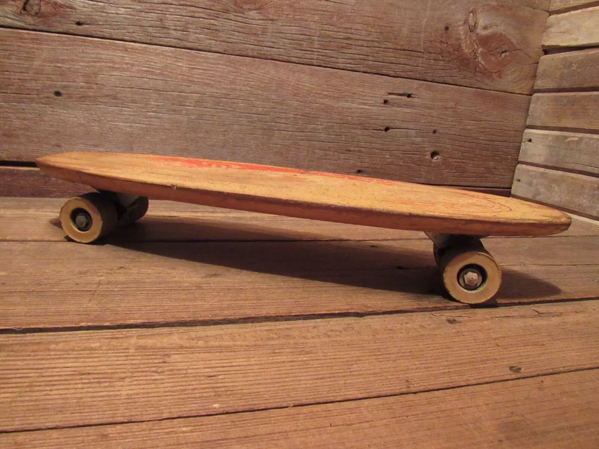 Vintage 1970s Skateboard Super Clay Wheels Side Walk Surfer 60s