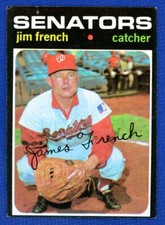 1971 Topps Baseball # 399 Jim French Washington Senators Vg Combine Shipping