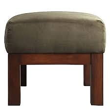 TRIBECCA HOME Hills Mission-style Oak and Olive Ottoman - Picture 1 of 3