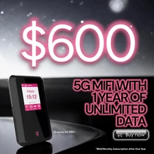 T-Mobile Quanta D53 5G MiFi Hotspot With 1 Year of Unlimited Data